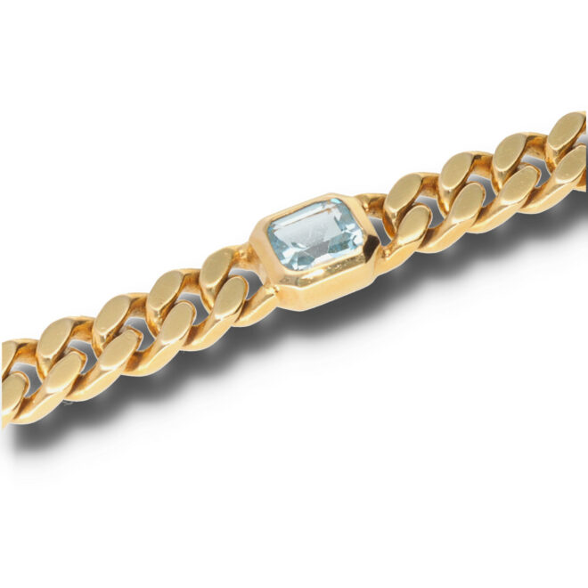 Gelbgold Armband mit echtem Blautopas – Bild 4