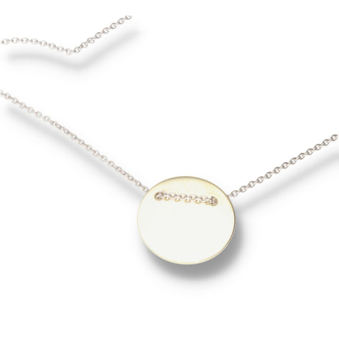 Kette mit Gravurplatte in 585/- Gelbgold – Bild 2