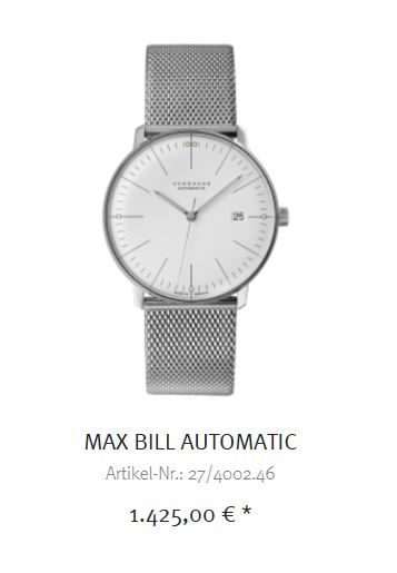 Junghans Max Bill